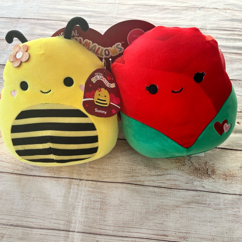 Squishmallows Perfect Pair 8 Inch Sunny Bee and Walsh Plush